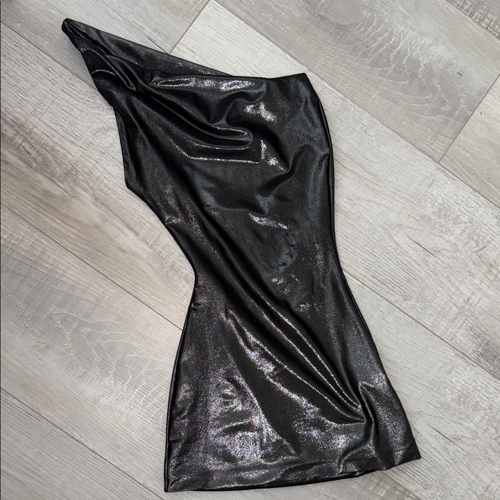 One Shoulder Black Dress